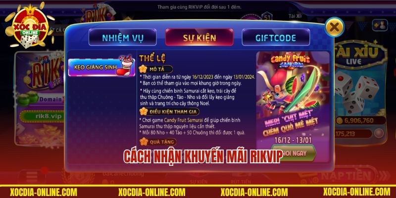 Cách thức nhận thưởng khuyến mãi Rikvip đúng chuẩn 100%