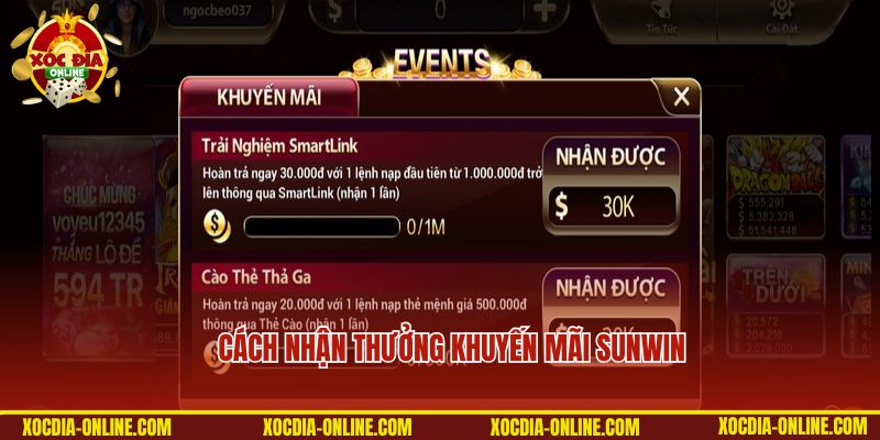 Cách nhận thưởng khuyến mãi Sunwin tại cổng game chuẩn xác